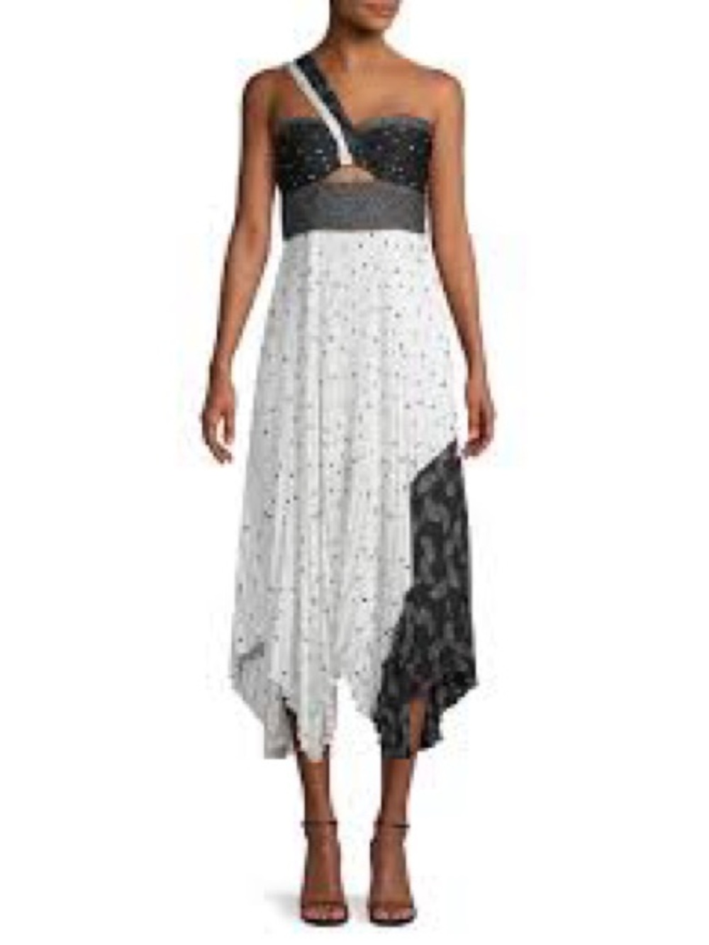A.L.C. Aurora Pleated One Shoulder Midi Dress